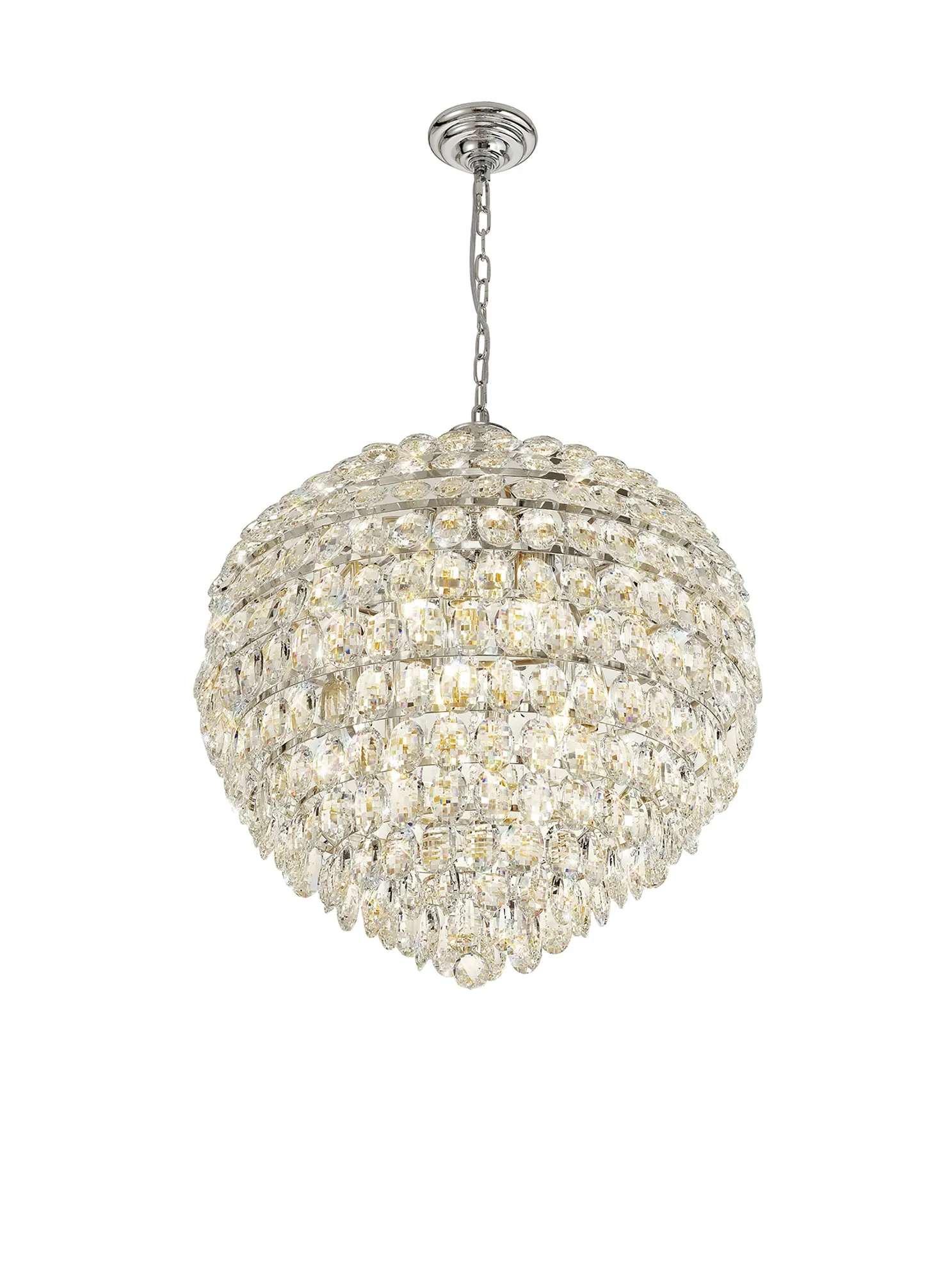 Coniston Pendant 12 Light (29.2kg) Polished Chrome IL32808  Diyas Coniston Polished Chrome